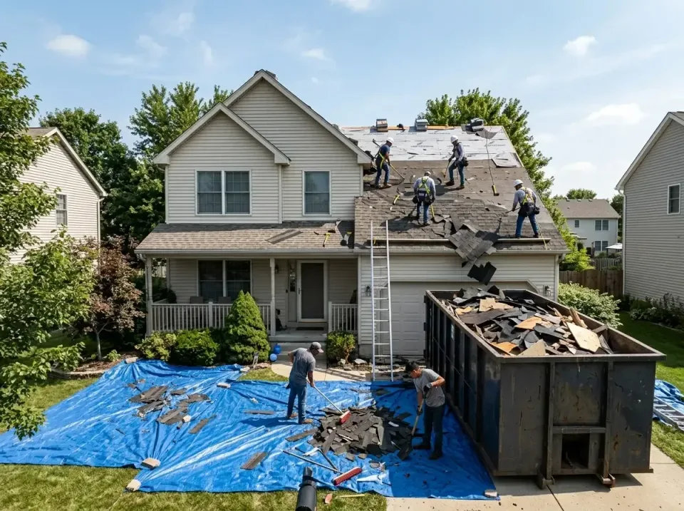 roof-replacement-debris-remova-004 — frequently asked questions, Cheapest Dumpster Rentals in Manhattan Beach, CA